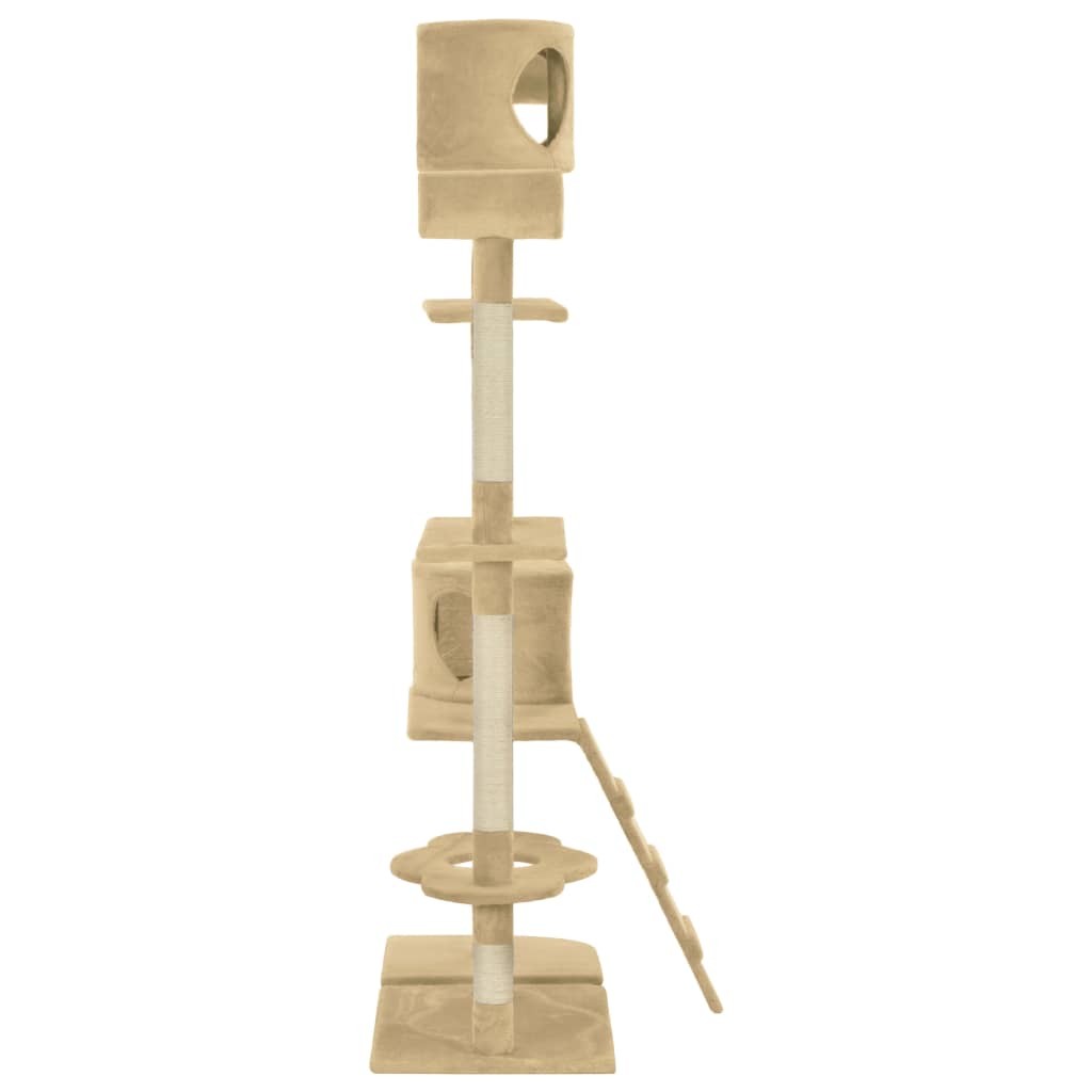 Cat Tree with Sisal Scratching Posts Beige 180 cm